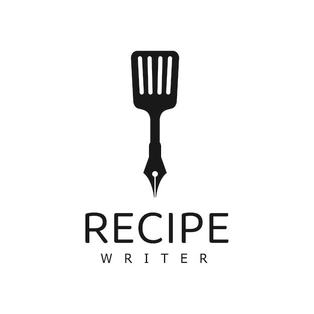 Recept schrijver Logo ontwerpsjabloon, koken Logo