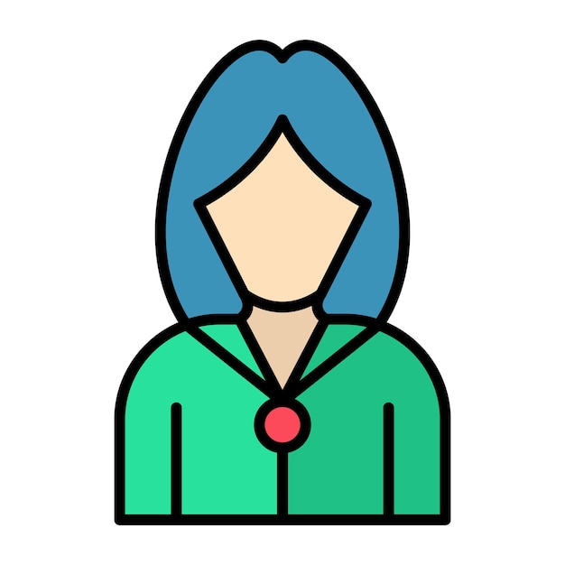 Receptionist Flat Illustration