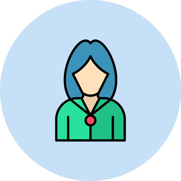 Receptionist Flat Illustration