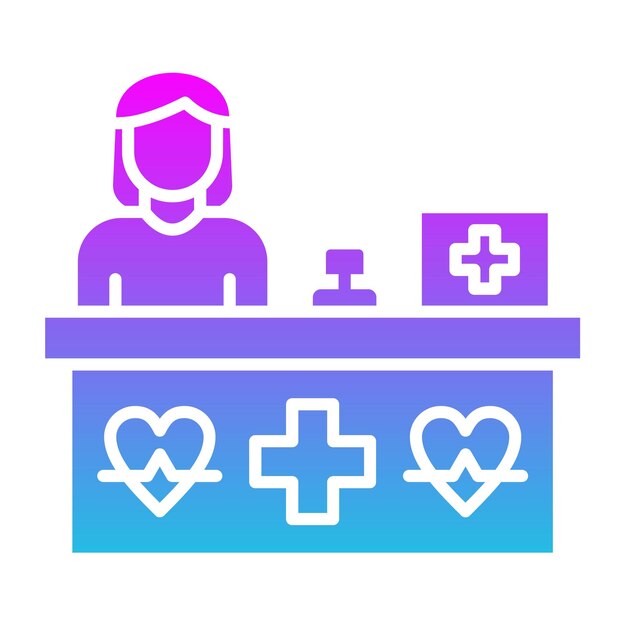 Vector receptionist icon