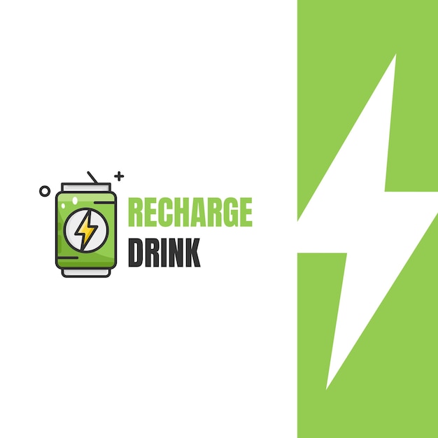 Vector recharge drink logo