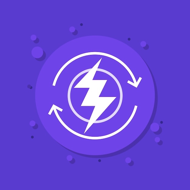 Recharge electric charger vector icon