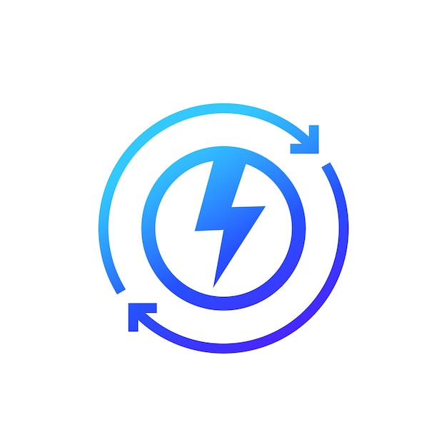Recharge icon electric charger vector