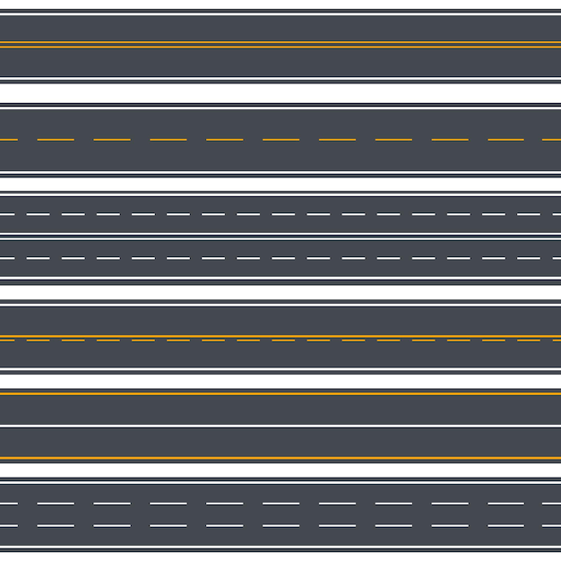 Vector rechte wegen naadloze patroon achtergrond vector