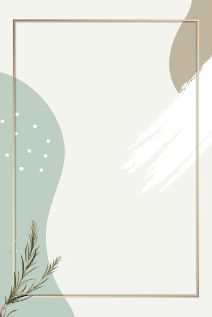 Rechthoek gouden frame op minimale patroon achtergrond vector