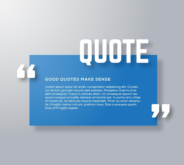 Rechthoek motivatie offerte sjabloon Vector achtergrond met realistische zachte schaduwen Goed voor inspiratieteksten of informatie Horizontale lay-out Mogelijk gebruik als sjabloon voor visitekaartjes