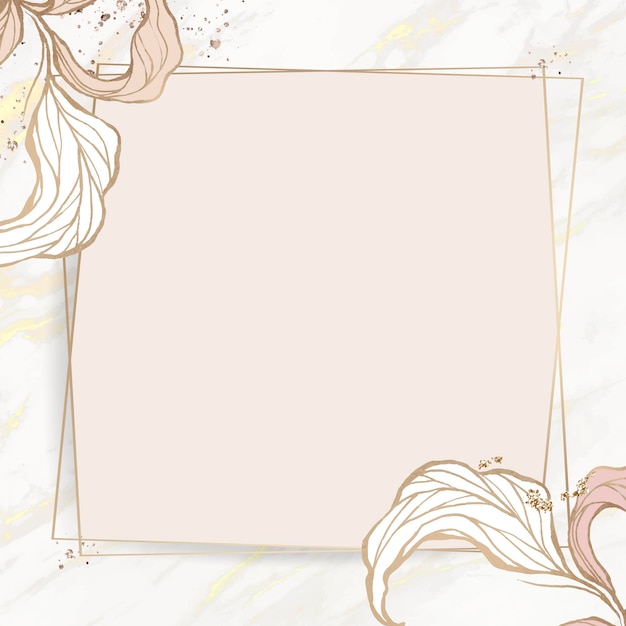Rechthoekig frame met omtrek bladeren decoratie vector