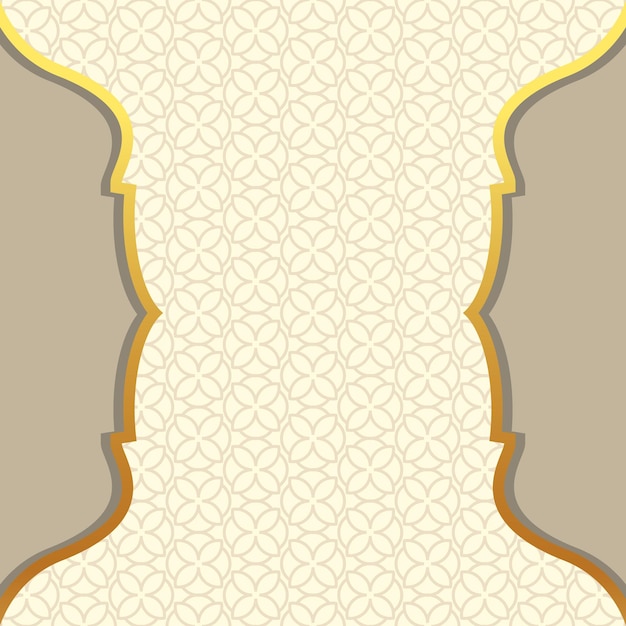 Rechthoekig Frame met traditionele Arabische Ornament achtergrond voor uitnodigingskaart Ramadan Kareem moderne omslagontwerp Vector illustratie islamitische vakantie moslim maand Ramadan poster sjabloon