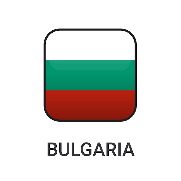 Vector rechthoekige vlag van bulgarije