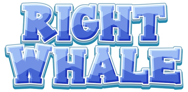 Rechtse walvis logo tekst