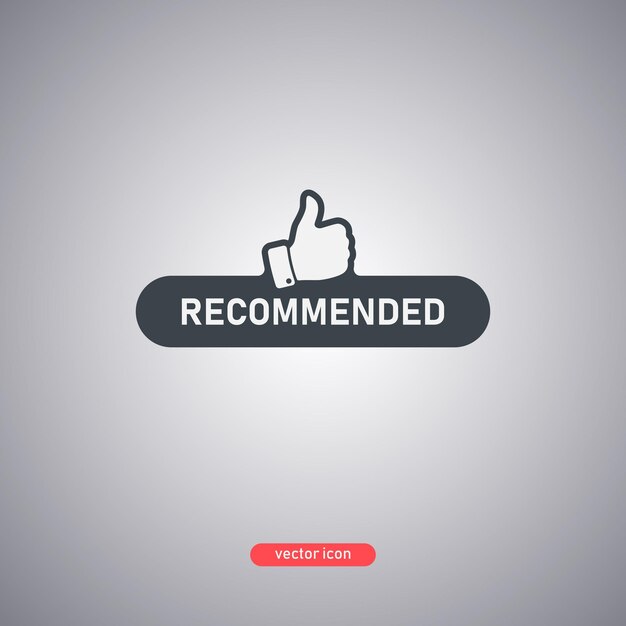 Recommended icon vector illustration