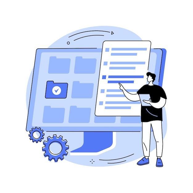 Vector records management abstract concept vector illustration