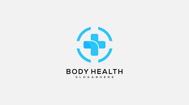 Recover cross healthy - vector logo design template illustration.