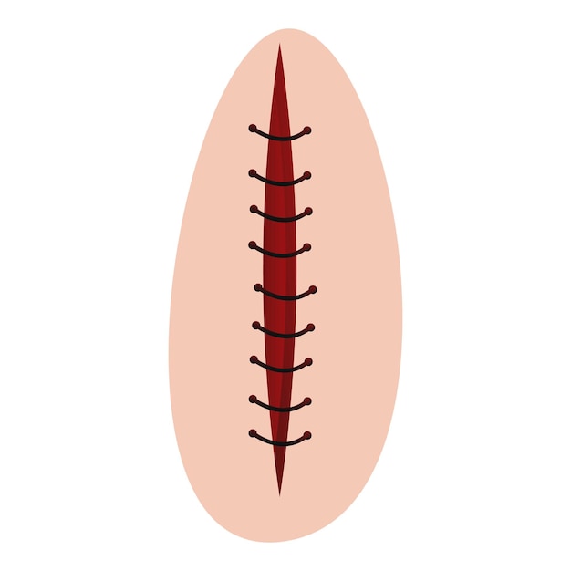 Iconica di sutura di recupero caricatura dell'icona vettoriale di suture di recupero per il web design isolata su sfondo bianco