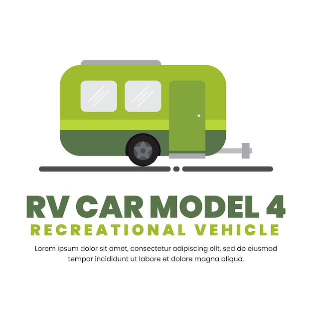 Recreatief voertuig RV EPS vector