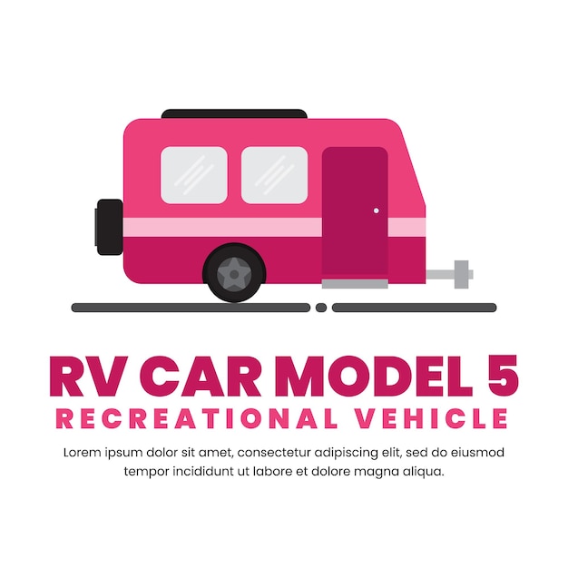 Recreational vehicle rv eps vector