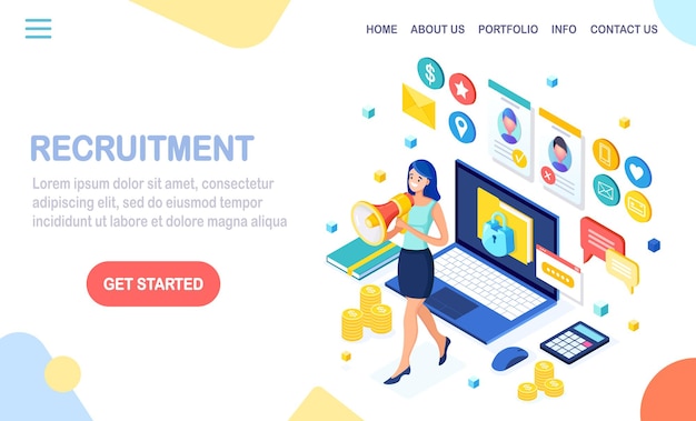 Recruitment landing page