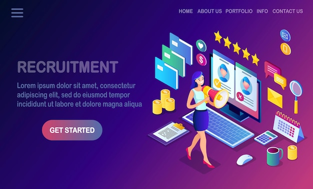 Recruitment landing page