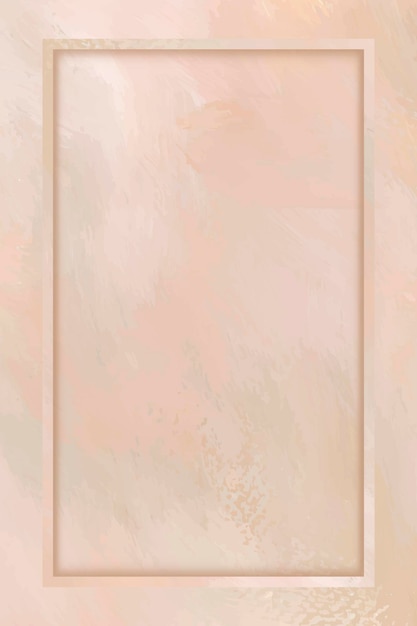 Rectangle frame on pastel orange background template vector