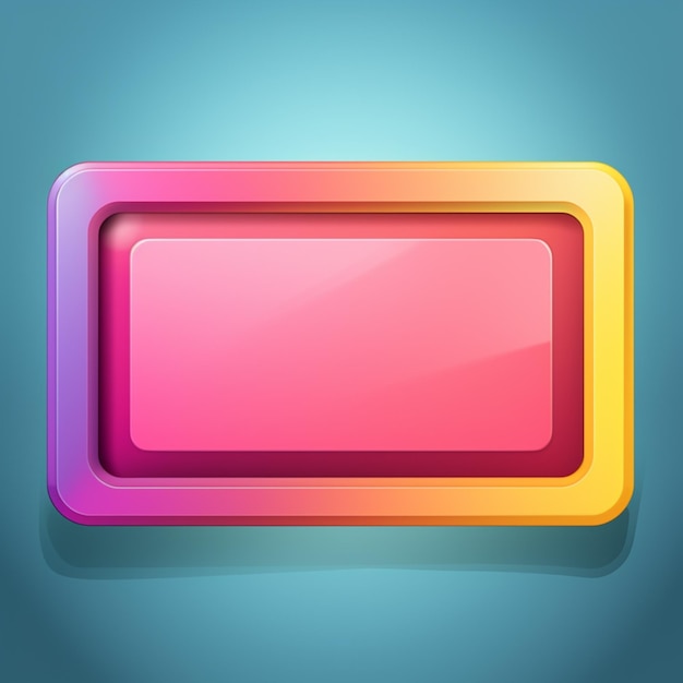 Vector rectangle game button for ui and ux