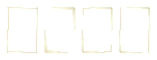 Rectangle gold frame