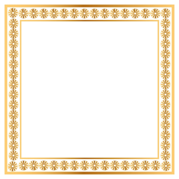 Rectangle golden frame border