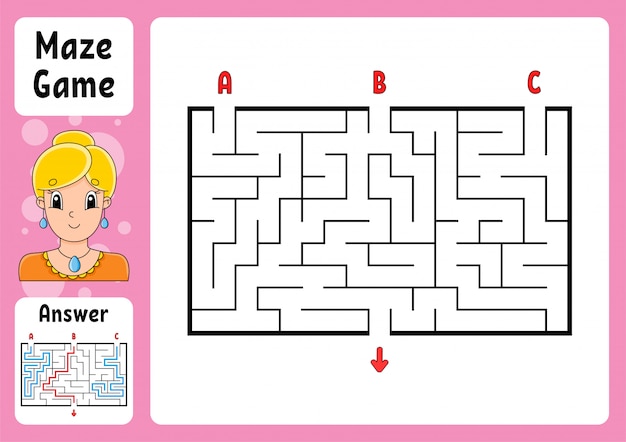 Rectangle maze worksheet