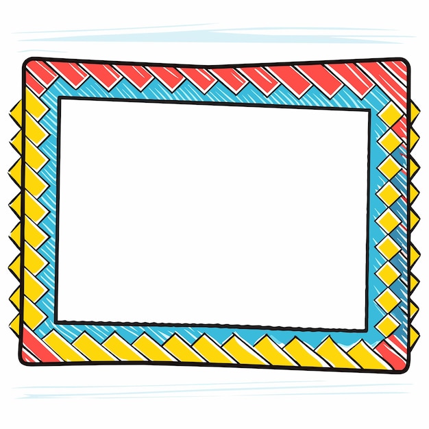 Vector rectangle shape colorful frame