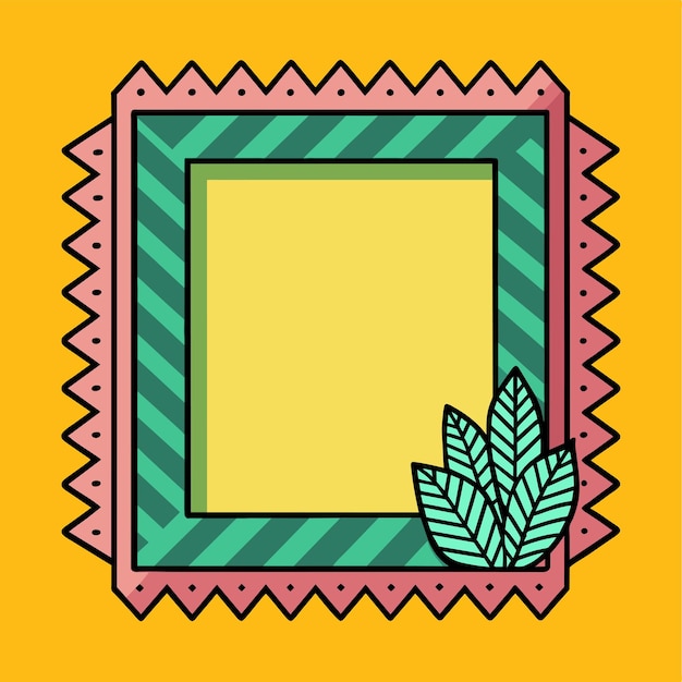 Vector rectangle shape colorful frame