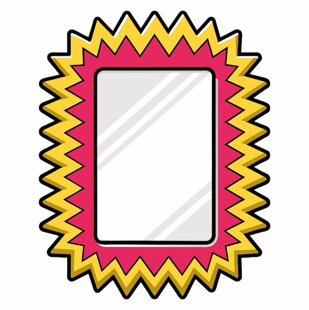 Vector rectangle shape colorful frame