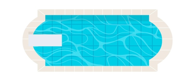 Vector rectangle swimming pool