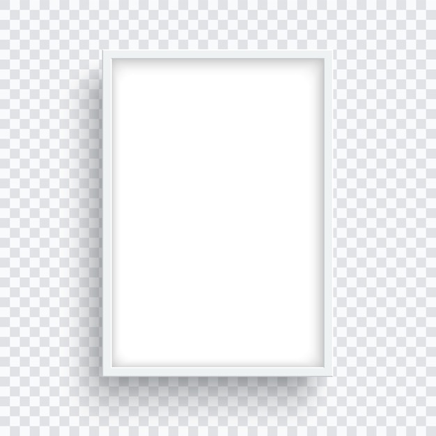 Rectangle white frame isolated