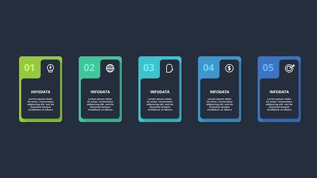 Rectangles infographic Business data visualization