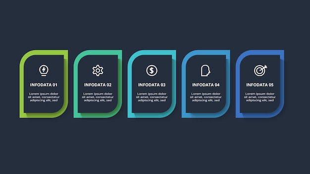 Rectangles infographic Business data visualization