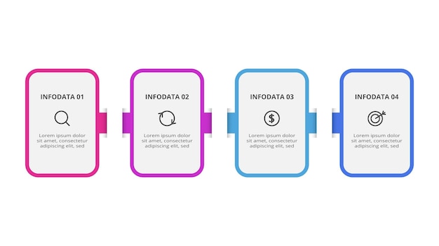 Rectangles infographic Business data visualization