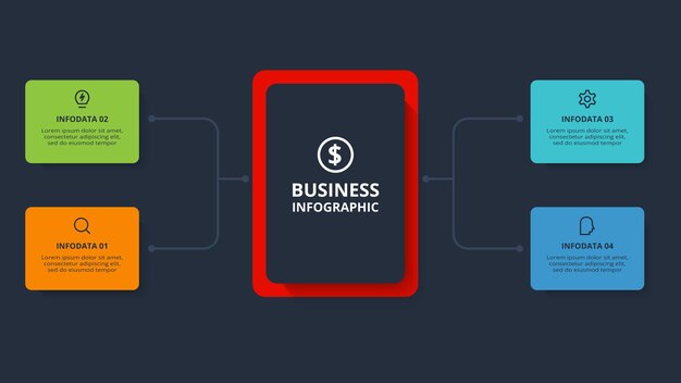 Rectangles infographic met 5 stappen opties onderdelen of processen Business data visualisatie