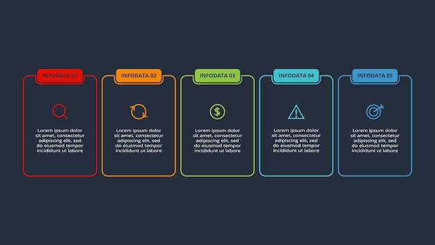 Rectangles infographic Visualisatie van bedrijfsgegevens