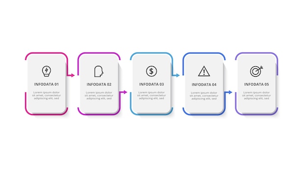 Rectangles infographic with Business data visualization