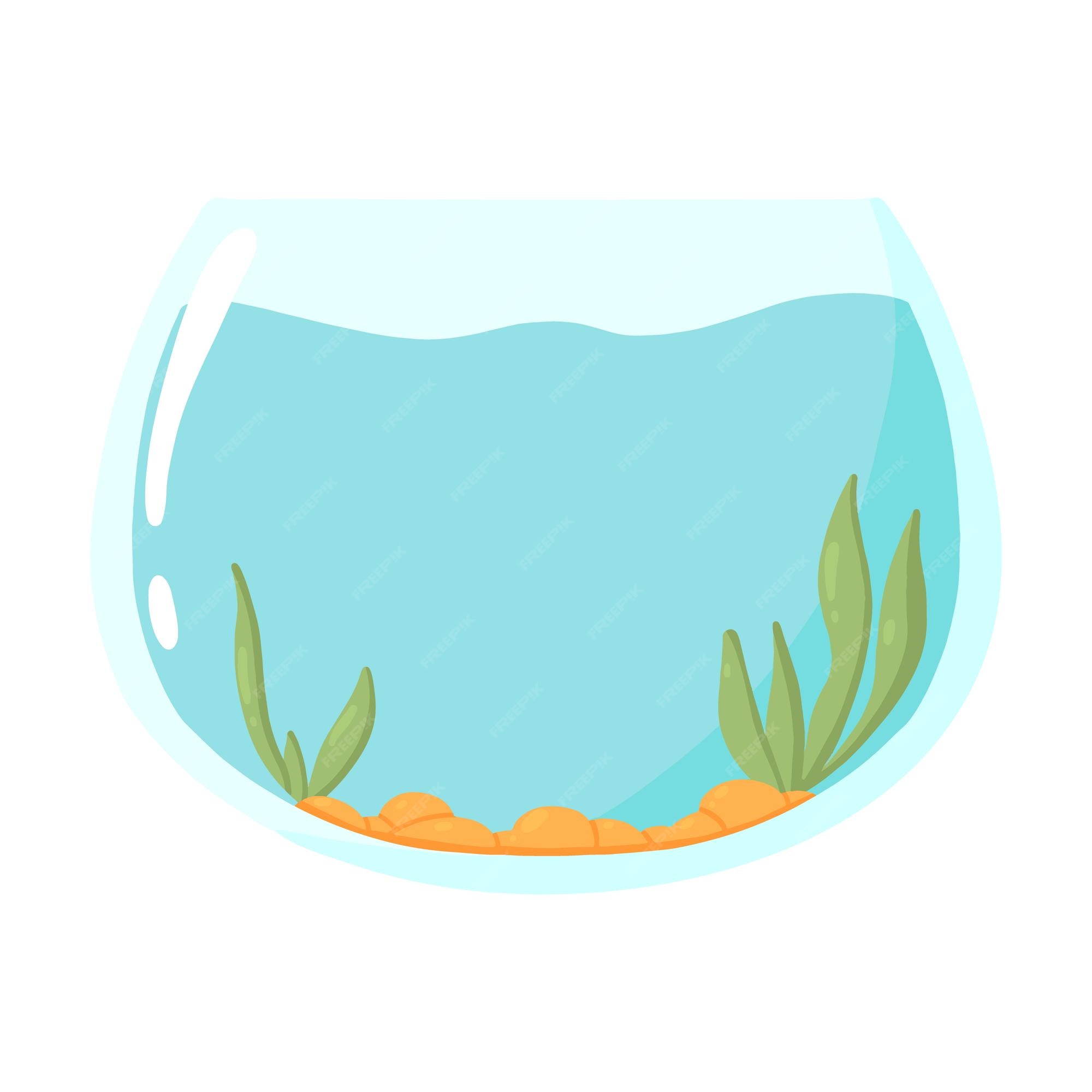 Premium Vector | Rectangular aquarium empty aquarium with algae vector illustration in cartoon style Premium Vector | Rectangular aquarium empty aquarium with algae vector illustration in cartoon style