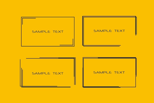 Cornici nere rettangolari per il tuo testo sfondi per etichette etichette carte