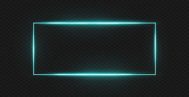 Vector rectangular frame with light effects.blue frame.