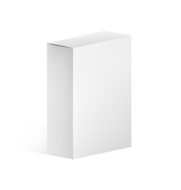 Vector rectangular narrow box mockup