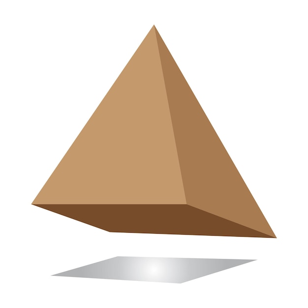 직사각형 피라미드 아이콘 터 일러스트레이션 디자인 템플릿
