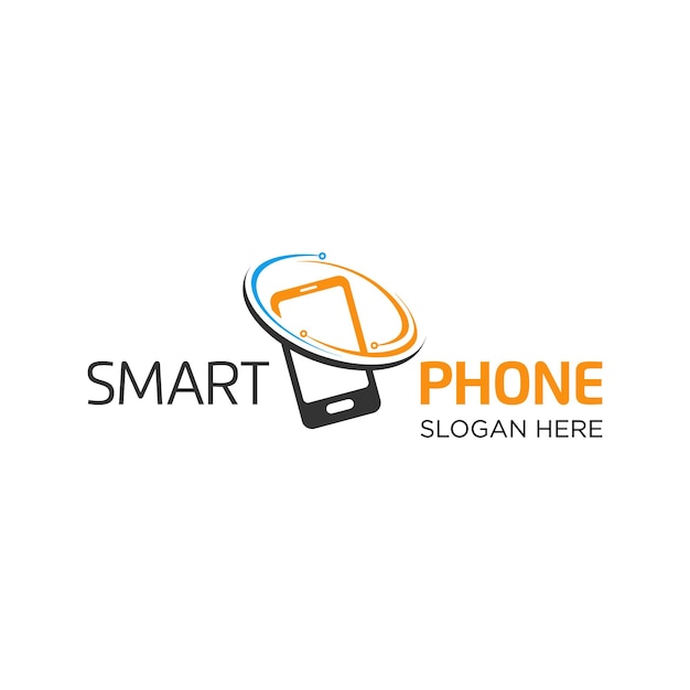 Idea modello logo tecnologia smart phone rettangolare