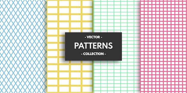 Rectangular vector patterns background collection