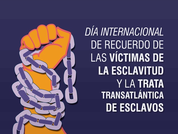 ベクトル recuerdo de las victimas de la esclavitud y la trata transatlantica de esclavos yura mate