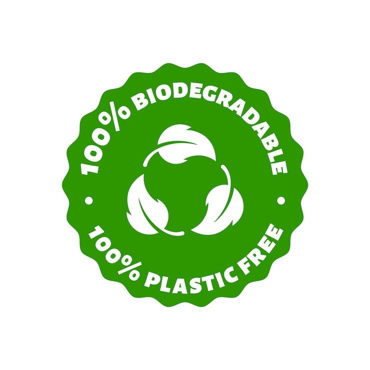 Vector recyclable biodegradable compostable circle green inons vector eco bio logos