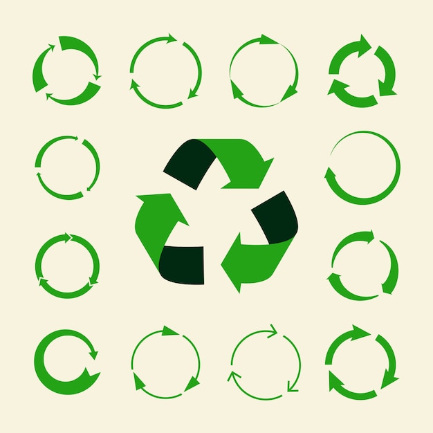 Вектор recycle набор стрел