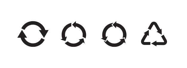 Recycle and ecology symbol flat illustration.