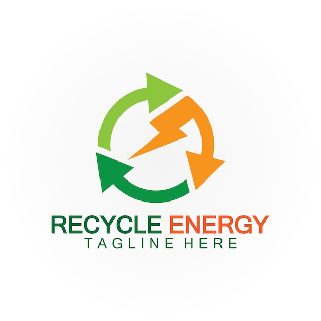 Дизайн векторной иллюстрации логотипа Recycle Energy